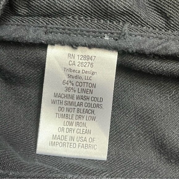 Nili Lotan Paris Cropped Pants Relaxed Fit Dropped Crotch in Black Sz 2 - Picture 10 of 10